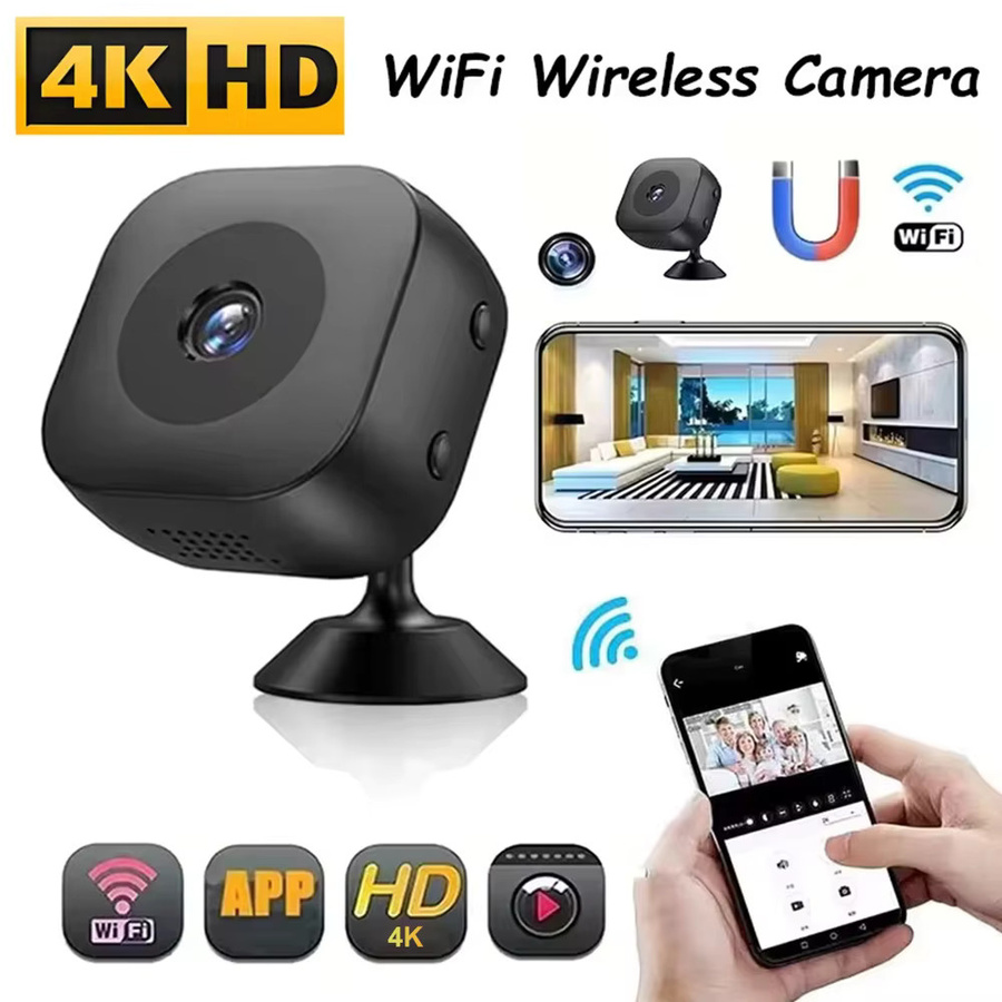 occkic 4K Mini WLAN-Kamera IP/AP mit Bewegungserkennung in Schwarz - Bild 2