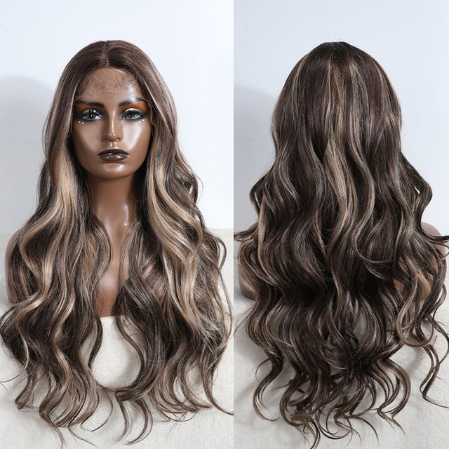 Fashion Idol Lace-Front-Perücke, gewellt, Ombre, honigbraun-blond, Damen - Bild 1