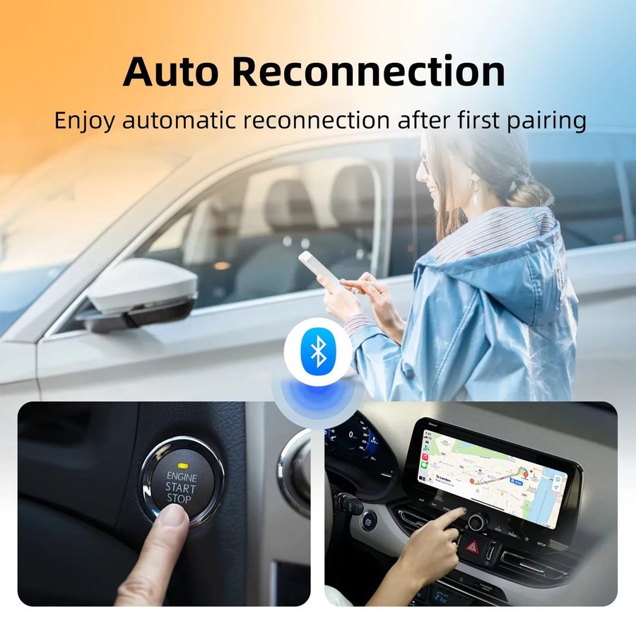 ANYFAR Mini 2-in-1 Kabelloser CarPlay und Android Auto Adapter in Schwarz mit 5G WiFi und Bluetooth 5.0 für Plug & Play - Bild 4