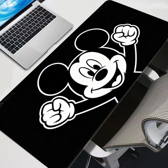 Potdemiel Mickey-Maus Gaming-Mauspad XXL in Schwarz und Weiß - Bild 1