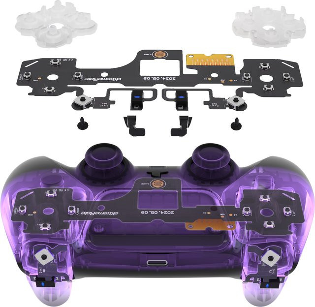 eXtremeRate Whole Clicky Kit V2 für PS5-Controller BDM-040, BDM-050 und BDM-060 mit Mikroschalter Clicky Hair Trigger für Schulter- und Gesichtstasten - Bild 1