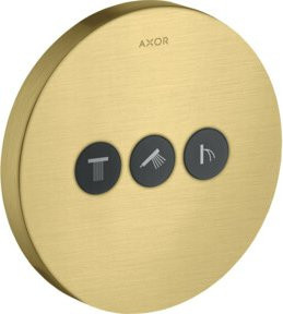 Hansgrohe ShowerSelect UP-Vtl Fertigmontageset mit 3 Ventilen, rund, Messing Brushed Brass - Bild 1