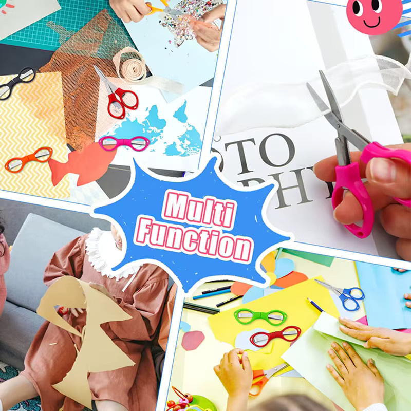 12er Set TWBEB Multifunktions-Klappschere aus Edelstahl mit Kunststoffgriff für Schreibwaren und DIY-Projekte - Bild 2