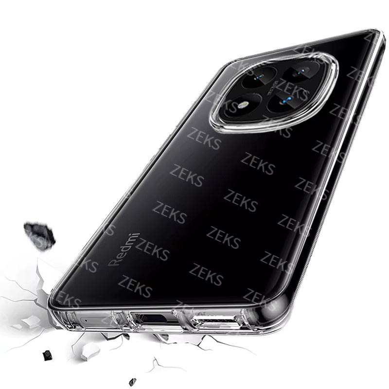 Stoßfeste 360 Full Body Schutzhülle für Xiaomi Redmi Note 14 Pro+ und Redmi Note 14 Pro 5G in Transparent, Dual Layer Hybrid Silikon und PC - Bild 4