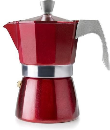 Ibili Espressokocher Evva Induktionsgeeignet aus Aluminiumguss in Rot für 2 Tassen - Bild 1