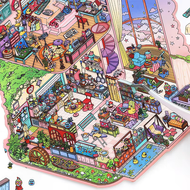 Mr.Paper 3D-Sims-Landschaftsaufkleber in Mehrfarbig, 4 Blatt pro Beutel - Bild 2