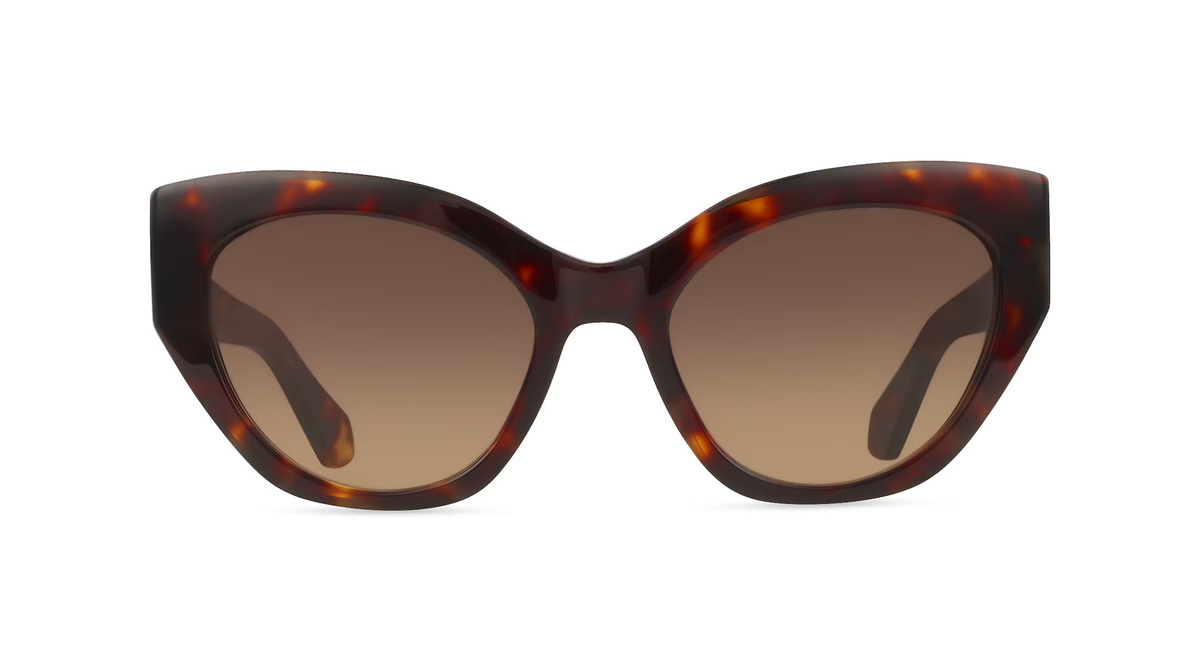 Ferragamo SF1107S Sonnenbrille Damen, Vollrand, Rund, Acetat, braun - Bild 1