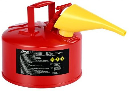 VEVOR Sicherheitskanister Typ I für Benzin, 9,5 l, Rot, mit Flammensperre aus Edelstahl und selbstschließendem Deckel - Bild 1