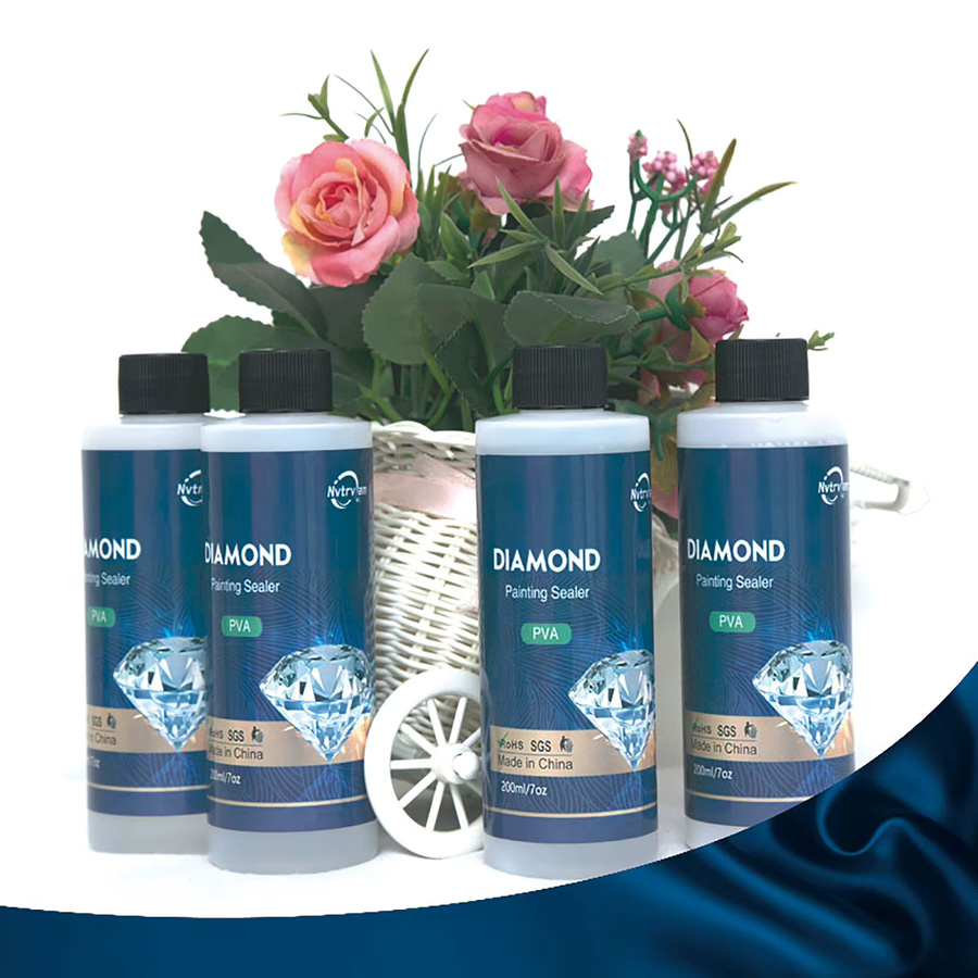 Diamantmalerei-Klebeset mit Pinsel und Zubehör für Erwachsene, transparent, 60 ml oder 200 ml - Bild 5