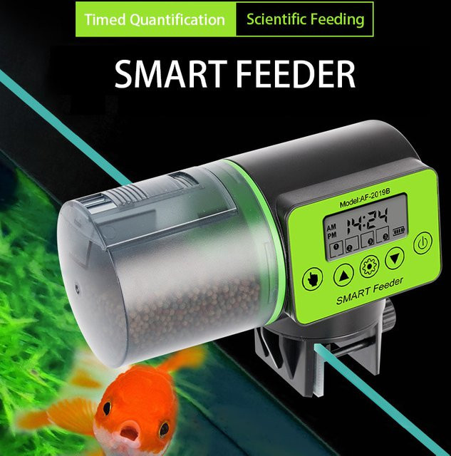 ZYfeeder Automatischer digitaler Aquarium Futterautomat mit Timer für Fische und Schildkröten - Bild 1