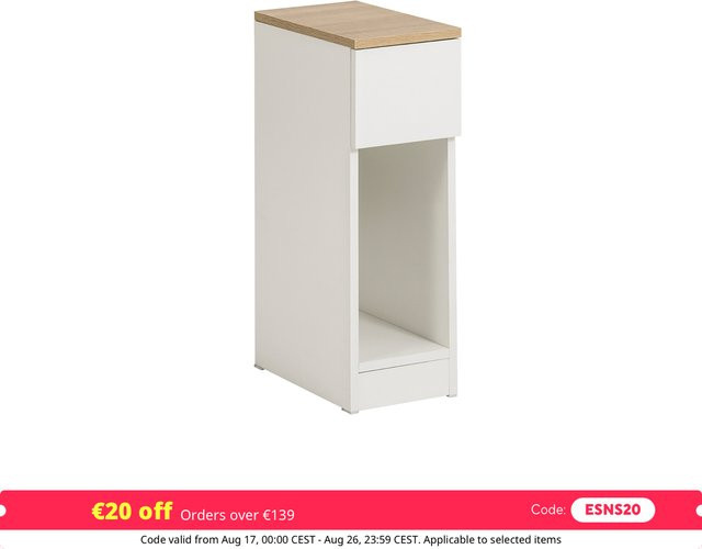 SoBuy FBT111x2 Nachtkastset 2-teilig in Weiß mit Schublade, modernes Design aus MDF für dein Schlafzimmer - Bild 1