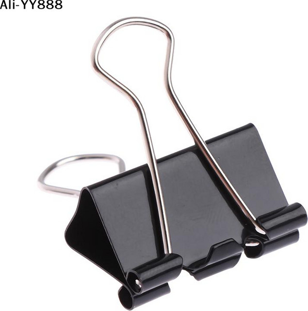 Ahz3 Metall-Bindeklammern in Schwarz, 10 Stück Foldback Clips für Büro und Schule - Bild 1