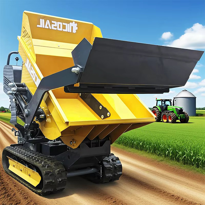 Nicosail Mini-Dumper Gelb – Hydraulischer Muldenkipper als kleine landwirtschaftliche Raupe für Haushalt und Ackerland - Bild 3