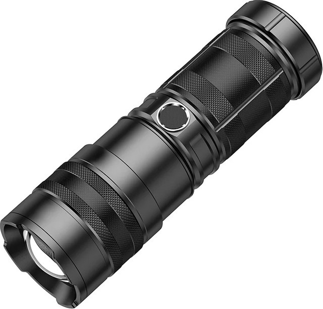 AXXTRA EXPLORE LED Taschenlampe aus Aluminium in Schwarz mit USB-Anschluss - Bild 1