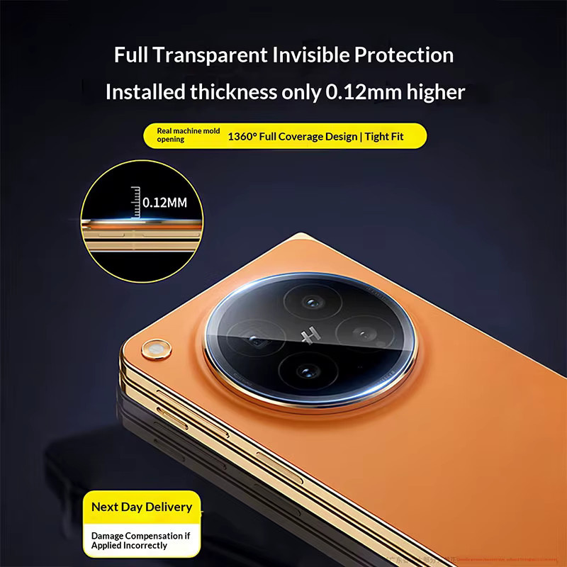 3 Stück transparentes Kameralinsenschutz-Set aus Glas mit Installationshilfe für Oppo Find N6 N5 X9 X8 Pro X7 Ultra - Bild 4