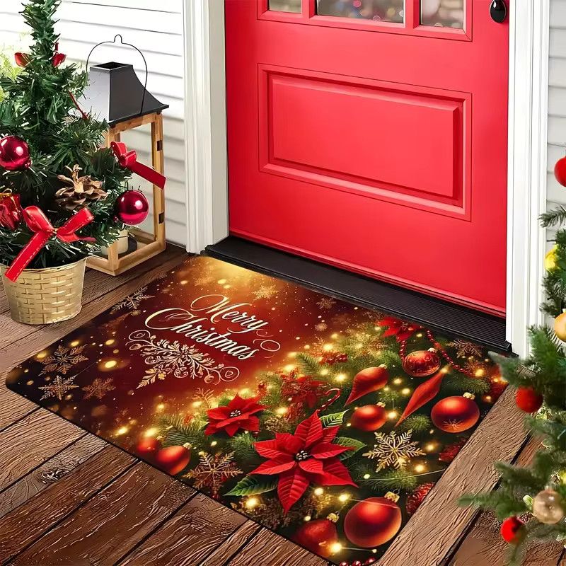 VIKAMA Weihnachtsbaum Druckteppich als dekorative Bodenmatte für Flur und Eingangsbereich - Bild 5
