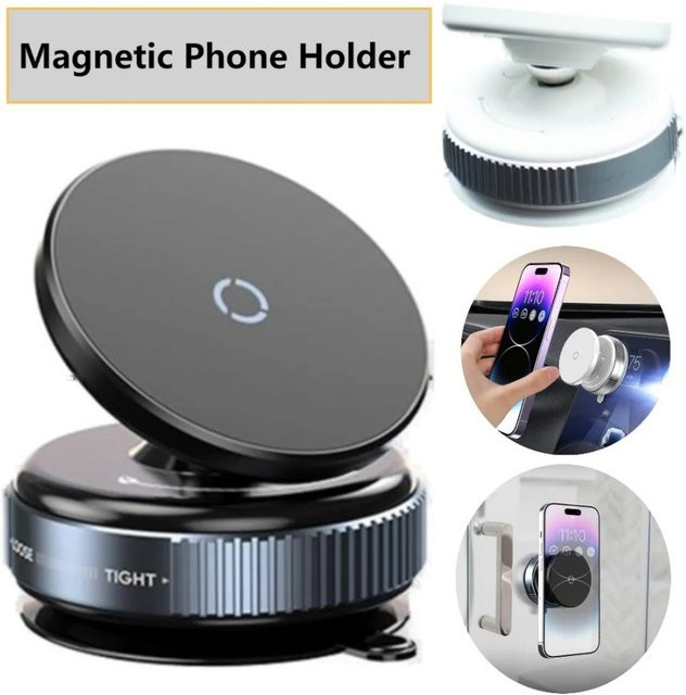 YLZ MagSafe Magnetische Vakuum-Autohalterung mit 360 Grad Rotation in Schwarz - Bild 1
