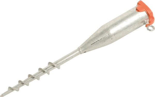 Alberts Einschraub-Bodenhülse für Sonnenschirme und Wäschespinnen aus Stahl, Silber, Höhe: 55 cm
