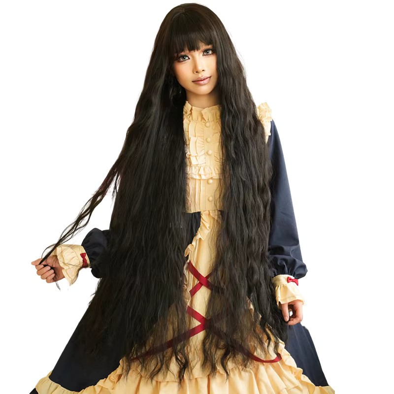 7JHH WIGS Perücke, schwarz, Wasserwellenmuster, Damen - Bild 6