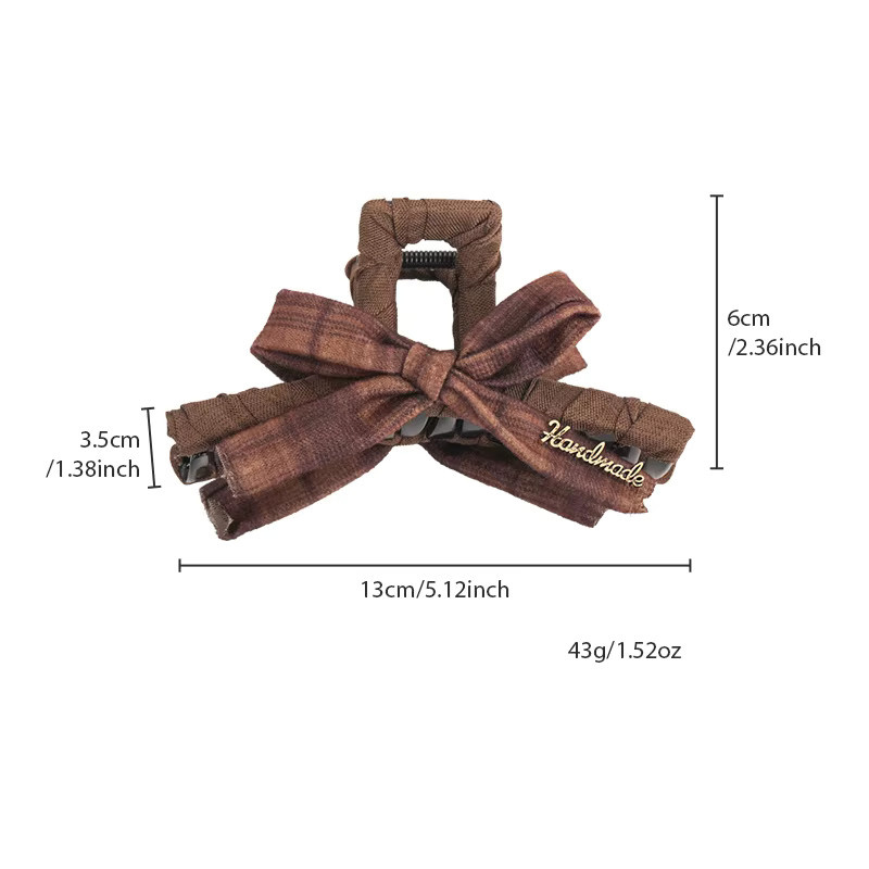 Meirade Haarnadel Plaid Bow Clip, Damen - Bild 2