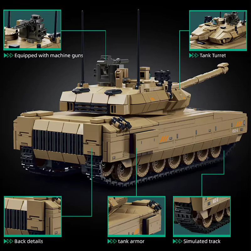 BXA Delta Force M1A4 Hauptkampfpanzer Modellbausatz, 924 Teile - Bild 3