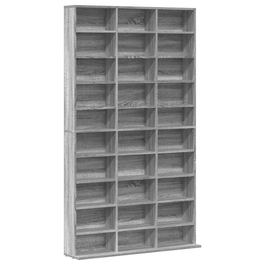 vidaXL CD-Regal in Grau Sonoma aus Holzwerkstoff, B/T/H: 102 x 23 x 177,5 cm - Bild 2