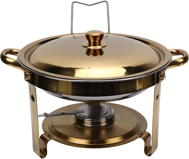Aimo Chafing Dish für Buffet aus Edelstahl in Silber oder Gold mit 5 l Fassungsvermögen - Bild 1