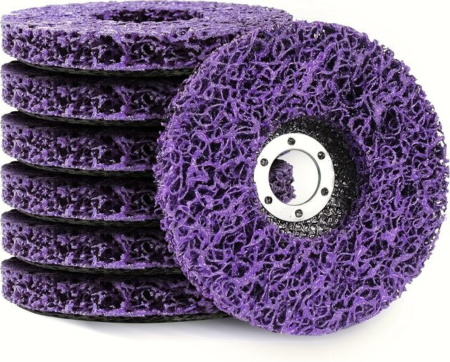 CSD Schleifscheiben für Winkelschleifer zur groben Reinigung und Rostentfernung, Farbe: Lila, Durchmesser: 125 mm - Bild 1