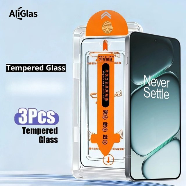 3er-Set OnePlus One Click Schutzglas für OnePlus 13R, transparentes gehärtetes Glas Displayfolie - Bild 1