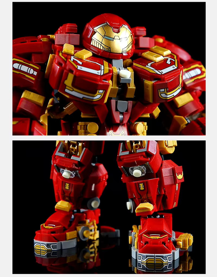 Fondjoy Marvel Superhelden Iron Man MOC Bausteine Set mit 2000 Teilen in Rot - Bild 2