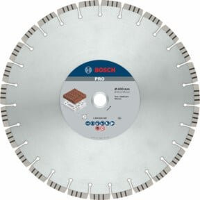 Bosch Diamanttrennscheibe Best for Abrasive für Beton, Farbe: Silber, Durchmesser: 400 mm, Bohrung: 20,00/25,40 mm, Dicke: 3,2 mm, Stärke: 12 mm - Bild 1