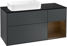 V&B Waschtischunterschrank Finion mit Wandbeleuchtung, Breite: 120 cm, Tiefe: 50,1 cm, Höhe: 50,1 cm, lackiert - Bild 1