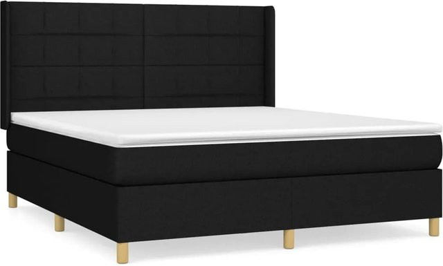 vidaXL Boxspringbett mit Matratze Hybrid-Design in Schwarz und Weiß, B/T/H: 180 x 200 x 183 cm - Bild 1
