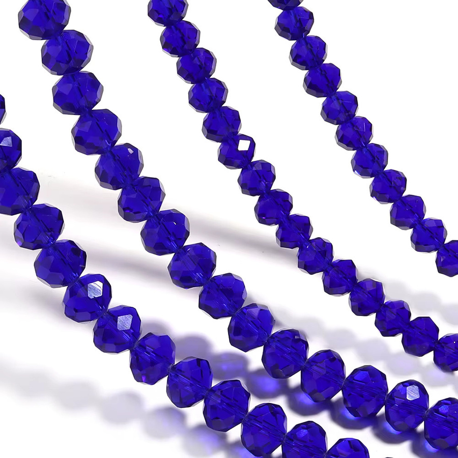louleur Kristallglasperlen, tiefblau, facettiert, Unisex - Bild 3