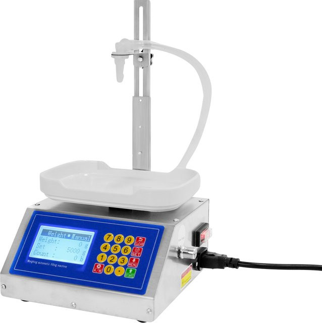 CNCEST Flüssigkeitsfüllmaschine mit LCD-Bildschirm, quantitativer Flüssigkeitsfüller für Likör, Getränke und Saucen, 3,2 l/min, Blau - Bild 1