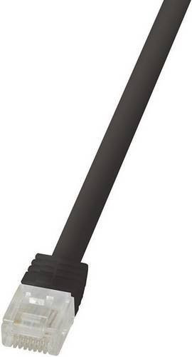 LogiLink CF2033U RJ45 Patchkabel CAT 6 U/UTP Schwarz 1,00 m - Bild 1