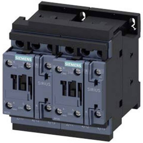 Siemens Wendeschützkombination 3RA2325-8XB30-1AG2, 3 Schließer, 17A, 690 V/AC, grau - Bild 1