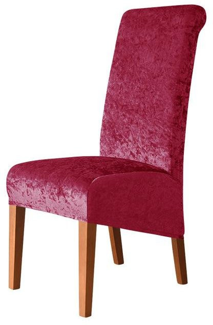 Stretch-Stuhlhusse mit hoher Rückenlehne in XL-Größe aus goldenem Diamant-Samt für Esszimmer und Bankette - Bild 1