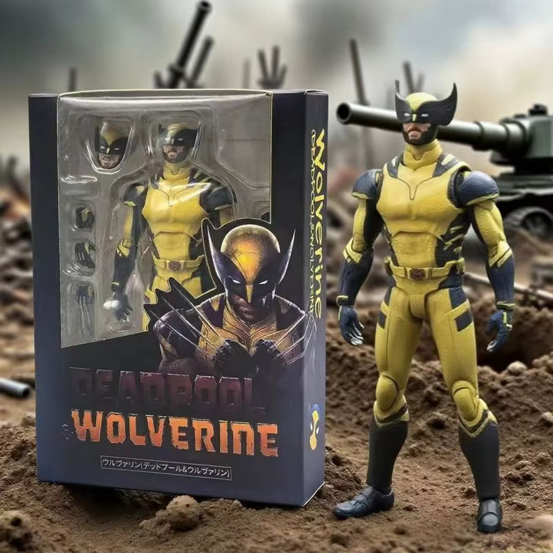 Bandai Marvel Wolverine Deadpool Shf Actionfigur, PVC, Gelb - Bild 5