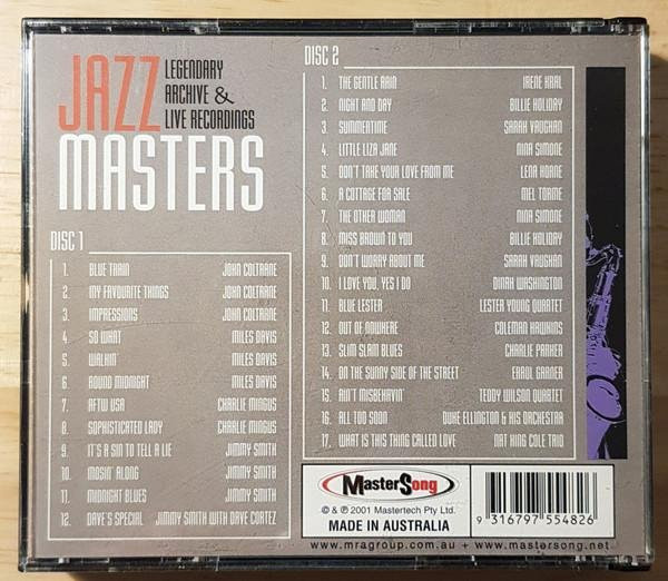 Jazz Masters CD von Various Artists, MasterSong, 2001, Australien, White/Multicolour, Gebraucht - Bild 1