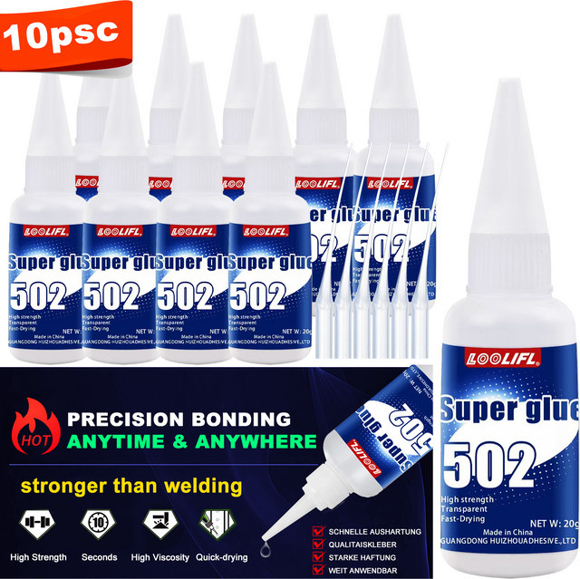 Loolifl 502 Superkleber Cyanacrylat transparent schnell trocknend und sofort haftend - Bild 1