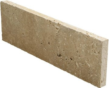 WOHNRAUSCH Randstein Sunniva Rasenkante aus Travertin in Braun Orange und Beige B/H/T: 61 x 20 x 3 cm - Bild 1