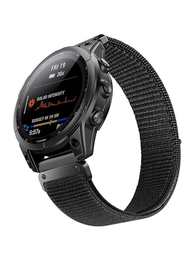 Uhrenarmband Nylon, 22 mm, 26 mm, Schwarz, Unisex - Bild 7