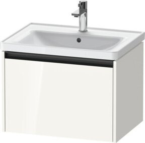 Duravit Waschtischunterschrank Ketho.2 in Weiß Hochglanz, wandhängend, 1 Auszug, B: 63,4 cm, T: 45,5 cm, H: 44,0 cm - Bild 1