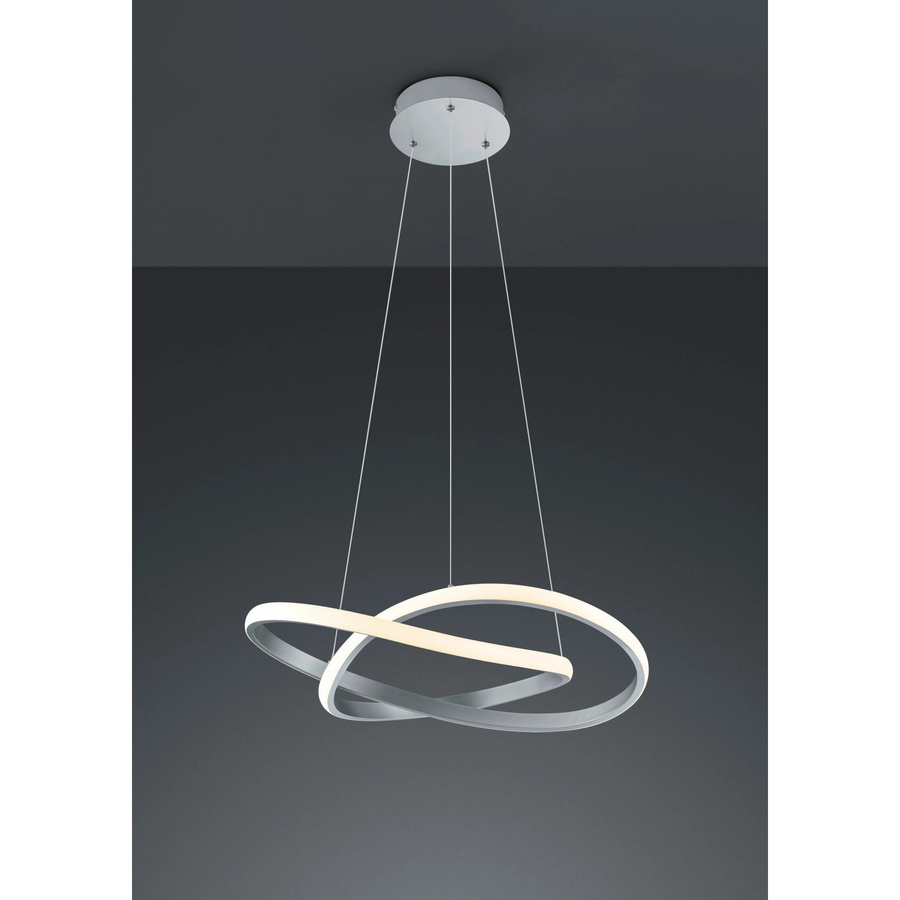 Trio LED-Deckenlampe Course in Nickel matt, dimmbar, modernes Design mit Ring-Elementen, 27 W - Bild 2