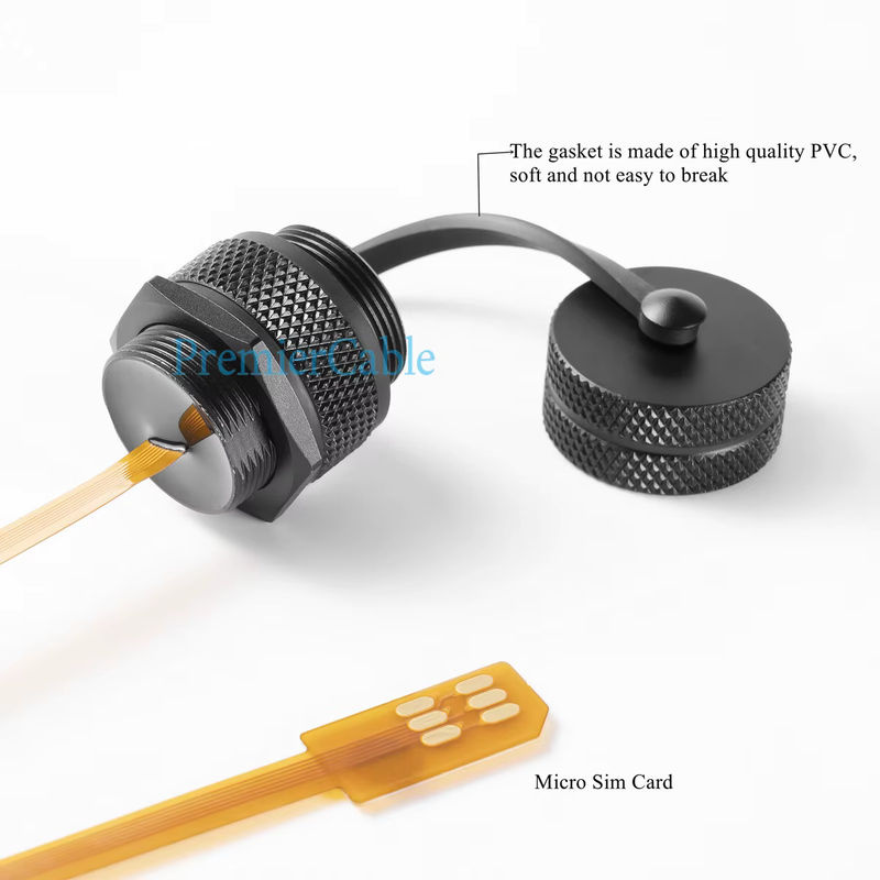 PremierCable Wasserdichtes Micro-SIM-Verlängerungskabel IP67 für Panelmontage mit FPC-Verbindungsstück - Bild 2