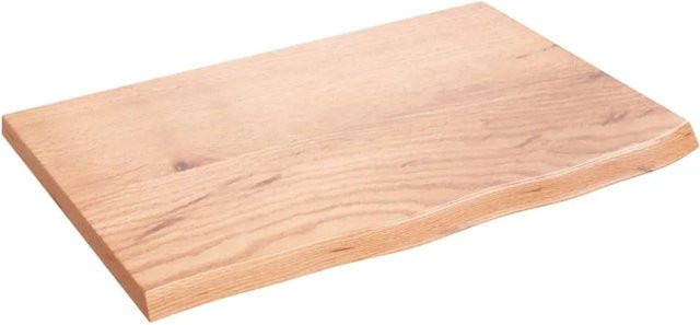 vidaXL Wandregal aus Eichenholz in Hellbraun, rustikaler Stil, B/H/T: 60 x 40 x 2 cm - Bild 1
