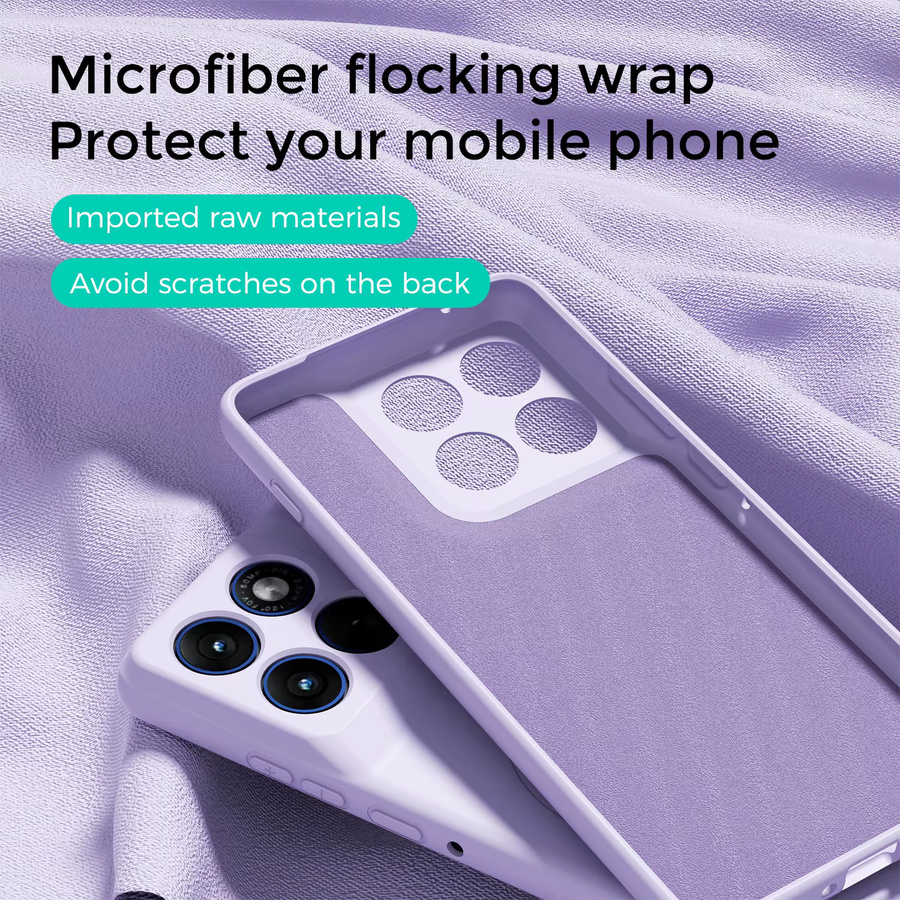 Magnetische Silikonhülle für Motorola Edge 70, X70Air, 70 Fusion und 70 Pro Air in Purple mit MagSafe Unterstützung und hautähnlicher Textur - Bild 3