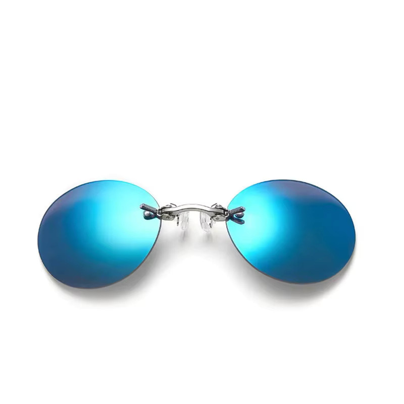 CRIXALIS Matrix Morpheus Sonnenbrille, randlos, rund, Herren, Metall - Bild 1