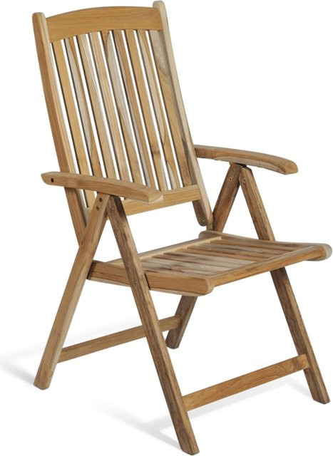 Gartensessel Garden Pleasure Java aus Teak in Beige, B/H/T: 59 x 105 x 70 cm - Bild 1